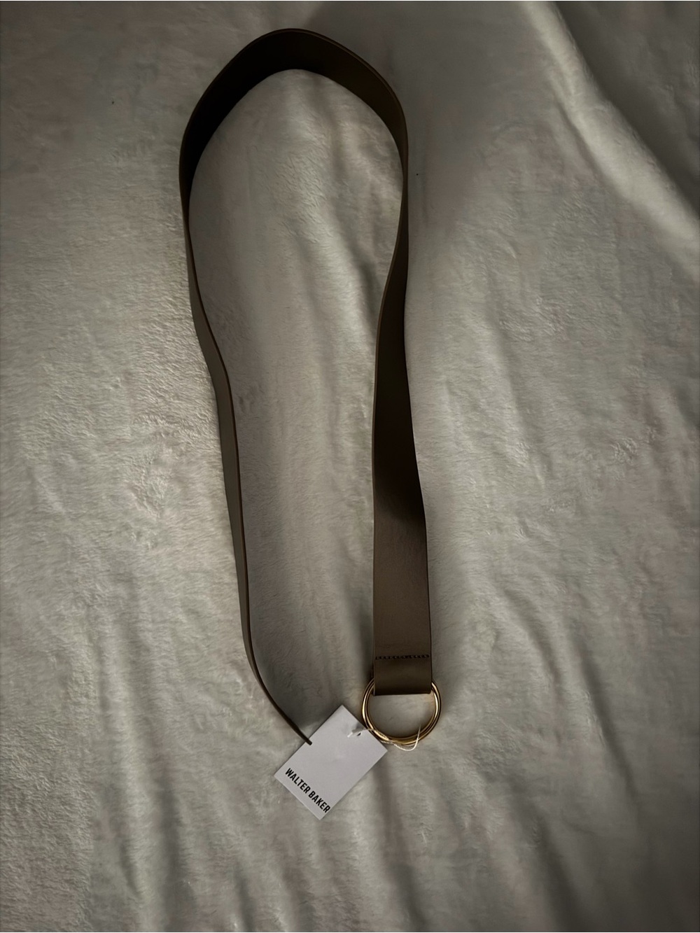 Walter Baker Pewter Belt with Gold Ring Buckle - NWT